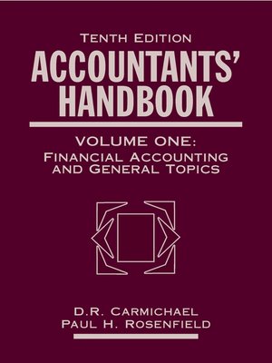 cover image of Accountants' Handbook, Financial Accounting and General Topics, Volume 1